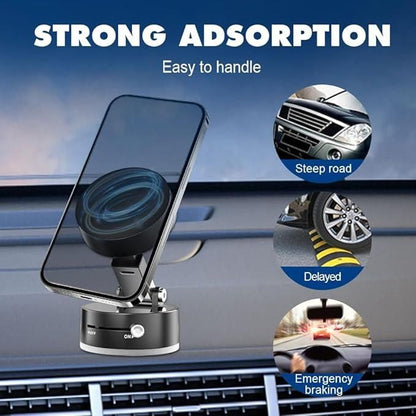 Vacuum Suction Magnetic Phone Holder | 🔥FLAT 50% SAVING🔥